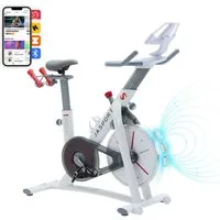 JASPORT Speedbike S3 Heimtrainer, leises Indoor Bike, 100 Stufen, bis 120 kg, App mit Video on Demand Trainingskursen, Kinomap & Zwift kompatibel