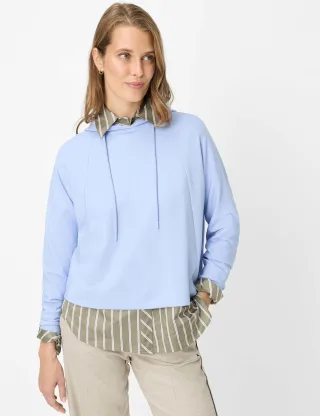 Brax Damen Sweatshirt Style BECA L lavender blue, hellblau, Gr. 42