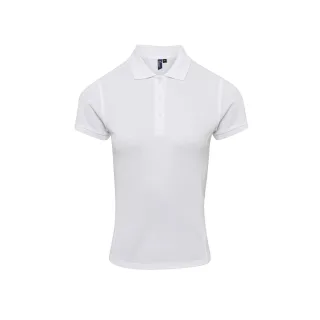Premier Damen Polo-Shirt Coolchecker mit CoolPlus (Weiß)