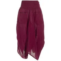 Vishes Maxirock Knöchel-Langer Luftiger Damen Sommer-Rock Einfarbig Sommerröcke Goa, Hippie, Boho Style