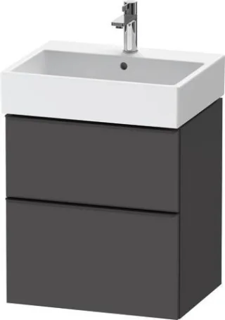 Duravit D-Neo Waschtischunterbau wandhängend Graphit Matt 584x442x625 mm - DE43710BD490000 DE43710BD490000