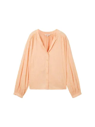Tom Tailor - Bestickte Bluse orange - Gr. - 38