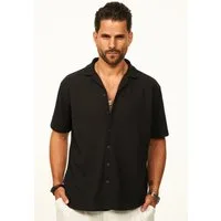 CARISMA Kurzarmhemd Poloshirt mit Struktur als lockeres Sommerhemd Polo T-Shirt Herren Herren Polohemd T-Shirt im Regular-Fit - Strandhemd