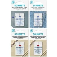 Nähwelt Flach Nähmaschinennadeln - Nadelsortiment Stretch Twin / Jeans Twin / Universal Twin