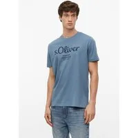 s.Oliver Kurzarmshirt T-Shirt Baumwoll-T-Shirt mit Logo-Print