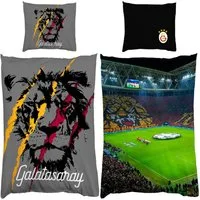 BERONAGE Wendebettwäsche Galatasaray Istanbul Fußball RAMS-Park Bettwäsche Linon / Renforcé, Baumwolle, 2 teilig, Süper Lig Bettwäsche
