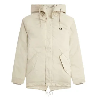 Fred Perry - Kurze, Wattierte Parkajacke „light Oyster"