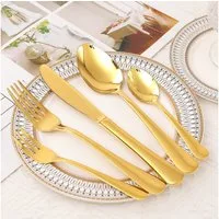 CALIYO Besteck-Set Spülmaschinenfest 30-teilig für 6 Personen aus Edelstahl (60-tlg), 6 Personen, Edelstahl, Poliertes Essbesteck Monobloc-Messer inklusive Messer Gabel Löffel