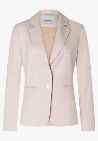 MORE & MORE - Blazer mit Struktur beige - Gr. - 46