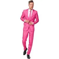Opposuits Kostüm Suitmeister Anzug einfarbig Plus Size pink