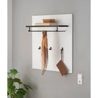 Home affaire Garderobenpaneel Cantara, Wandregal, Flurgarderobe mit Hutablage, Kleiderstange & Haken, vielseitig einsetzbar, in zwei Farben verfügbar, 79 cm breit
