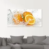Artland Glasbild Orange mit Spritzwasser, Süßspeisen (1 St), in verschiedenen Größen