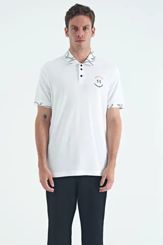 Herren Baumwoll-Polohemd mit Knopfleiste