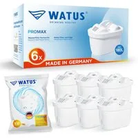 Watus Wasserfilter für Brita Kannen, Ersatz für Brita Maxtra + Filterkartuschen, Zubehör für BRITA Maxtra, Maxtra+, PerfectFit, Marella, Marella XL, Marella Cool, Style, Style XL, Aluna Kannenserie, 5-stufiges-Filtersystem