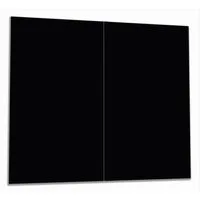 Wallario Herd-Abdeckplatte Schwarz, ESG-Sicherheitsglas, (Glasplatte, 2 tlg., inkl. 5mm Noppen), verschiedene Größen