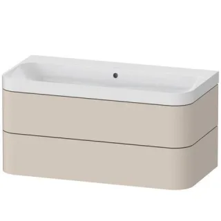 Duravit Happy D.2 Plus c-shaped Set wandhängend Taupe 975x490x480 mm - HP4348N8383 HP4348N8383