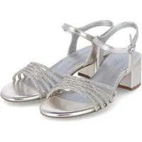 Tamaris Tamaris 1-28248-44/957 Damen Textil & Synthetik silver Sandalette