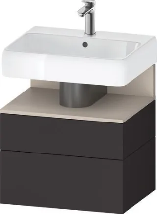 Duravit Qatego Waschtischunterbau wandhängend Graphit Supermatt 590x470x590 mm - QA4393091800010 QA4393091800010