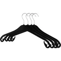 RSR Hangers Kleiderbügel NA 33 cm Kleiderbügel Kinderbügel Kunststoff Schwarz 360° Haken, (50-tlg)