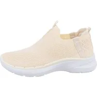 Ital-Design Damen Low-Top Freizeit Sneaker (85878603) Flach Sneakers Low in Beige
