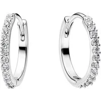 Pandora Paar Creolen 294649C01, für Damen Funkelnde Kleine Silber