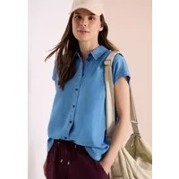 CECIL Jeansbluse mit Knopfleiste
