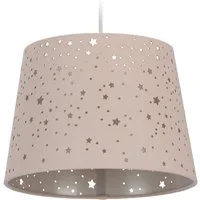 relaxdays Pendelleuchte Kinderzimmerlampe Sterne, Rosa
