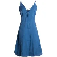 Vishes Sommerkleid Damen Kleid Handgewebt Baumwolle Spaghettiträger Schnürung Alternative Mode, Boho, Hippie, Ethno, Festival