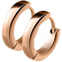 Taffstyle Paar Creolen Klassische Ohrringe Creolen Huggie Hoops Klapp Verschluss Unisex (Elegante Creolen in 5 Farben aus Chirurgenstahl), Schmuck Ohrringe Creolen Frauen Damen Schmuck Geschenke zum Geburtstag