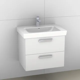 Artiqua 414 Waschtischunterschrank für Subway 2.0 7113FA, 7113FC Weiß Hochglanz, 414-WU2L-V67-7016-6 414-WU2L-V67-7016-68