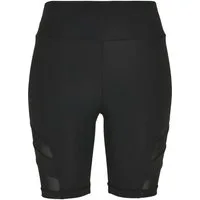 URBAN CLASSICS Stoffhose Urban Classics Damen Ladies High Waist Tech Mesh Cycle Shorts (1-tlg)
