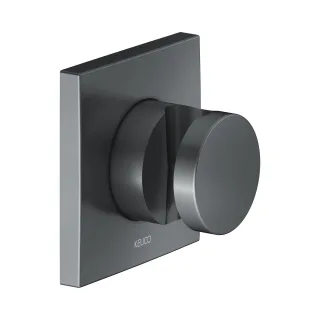 Keuco Wandbrausehalter IXMO 59591, Schwarzchrom gebürstet, Rosette eckig, 59591130002 59591130002