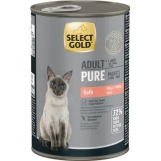 SELECT GOLD Pure Adult Paté Kalb 24x400 g