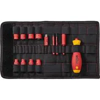 Schraubendreher und Steckschlüsseleinsatz 1/4" electric slimVario Set rot/gelb, 14-teilig, mit slimBits