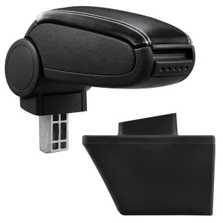 Armlehne Mittelarmlehne Leder Bezug Schwarz / Weiß für Opel Meriva A 2003-2010