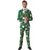 Opposuits Partyanzug Santa Elves Anzug, Kunterbunt mit weihnachtlichen Wichteln