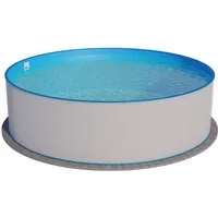 Waterman Rundpool Stahlwandpool rund Exklusiv 400x120 cm, Stahl 0,6 (Einzelbecken, 1-tlg), verzinkte Stahlwand