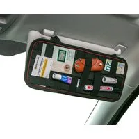 Diedrich Filmer GmbH Rücksitzorganizer Sonnenblenden-Tasche Organizer Schwarz (1-tlg), Aufbewahrung Auto Sonnenblende Halter Halterung Case PKW LKW KFZ
