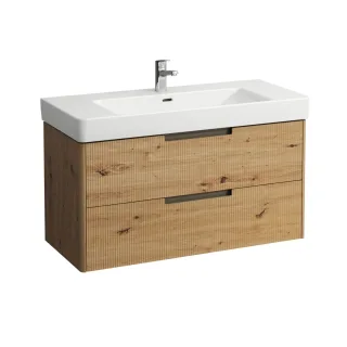 LAUFEN Waschtischunterschrank JUNA 446x1021x515 2 Schubl m. Griffmulde f.WT H813966 wildeiche, H4115 H4115321092671