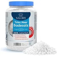 Salora Badesalz Original Totes Meer Badesalz Premium aus Jordanien, 1-tlg., Vollbad oder Fußbad Salz mit Peeling Effekt