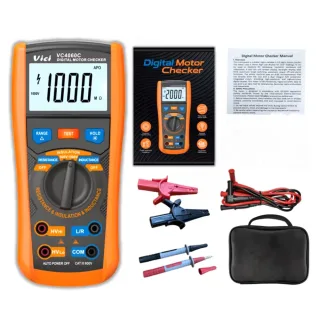 Digital Motor Checker VC4060C 3-in-1 Tester Insulation Resistance DC Resistance Inductance Auto Power Off Backlit Screen