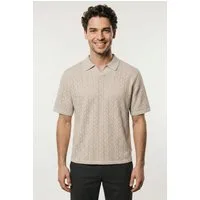 Jack & Jones Polokragenpullover JORTYLER KNIT SS SPLIT NECK POLO SN Baumwollmischung, regular fit