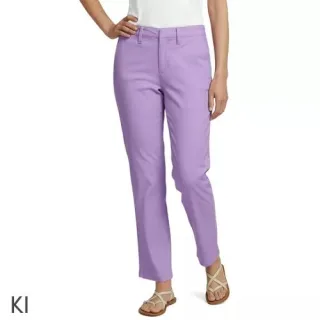 7/8-Chinos mit geradem Bein Mid Waist für Damen, Damen, size: regular, Lila, by Lands' End