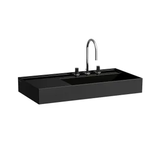 LAUFEN Waschtisch Kartell · LAUFEN 900x460, ohne Hahnloch, schwarz glänzend, 81033.9, 8103390201121 H8103390201121