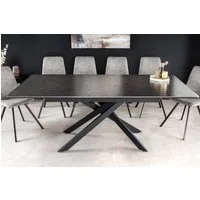 riess-ambiente Esstisch ALPINE 160-200cm anthrazit/schwarz - Keramik, ausziehbar, Metall (Einzelartikel, 1-St), mit Platz für 10 Personen – ideal für Esszimmer & Konferenzraum