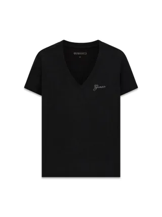 Guess - NEW SS VN MINI LOGO TEE Jet Black A996 - Gr. - M