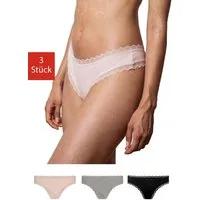 SNOCKS Tanga String Damen Unterhose (3-St) mit Spitze, unsichtbar unter deiner Kleidung