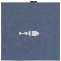 DAVID FUSSENEGGER Sitzkissen Porto 'Sardines' 40 x 40 cm Marine- Blau