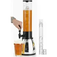Cheffinger Getränkespender XL Getränkespender + Eiswürfelrohr Bier Wasser Saft Cocktail Party