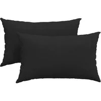 vidaXL Sitzauflage Sofakissen 2 Stück Schwarz 50 x 30 cm Stoff, (2 St)